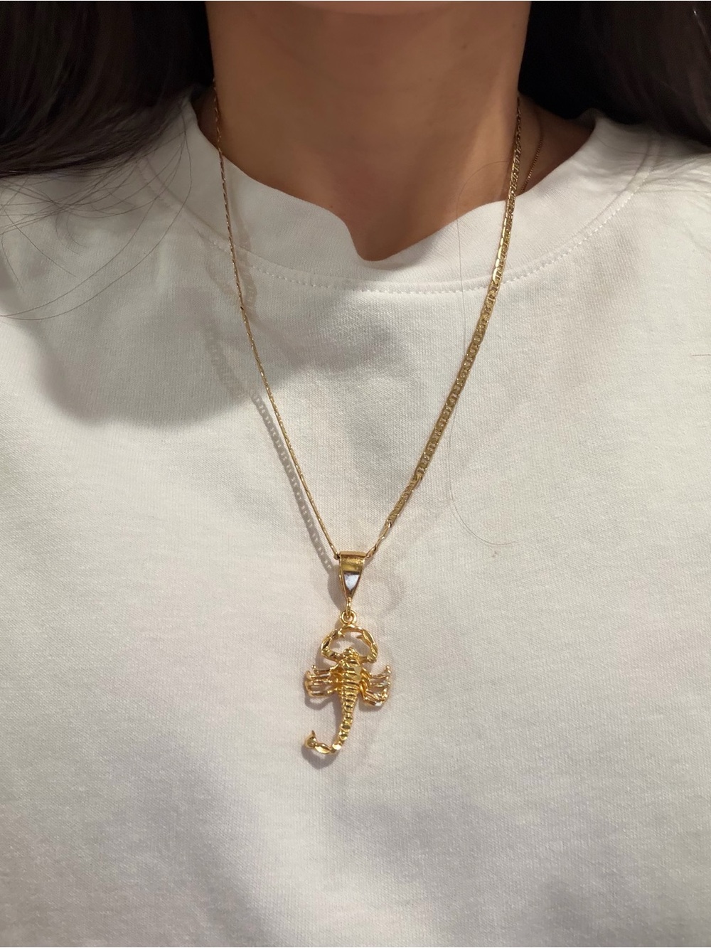 sparrow Gold Scorpion Pendant Necklace